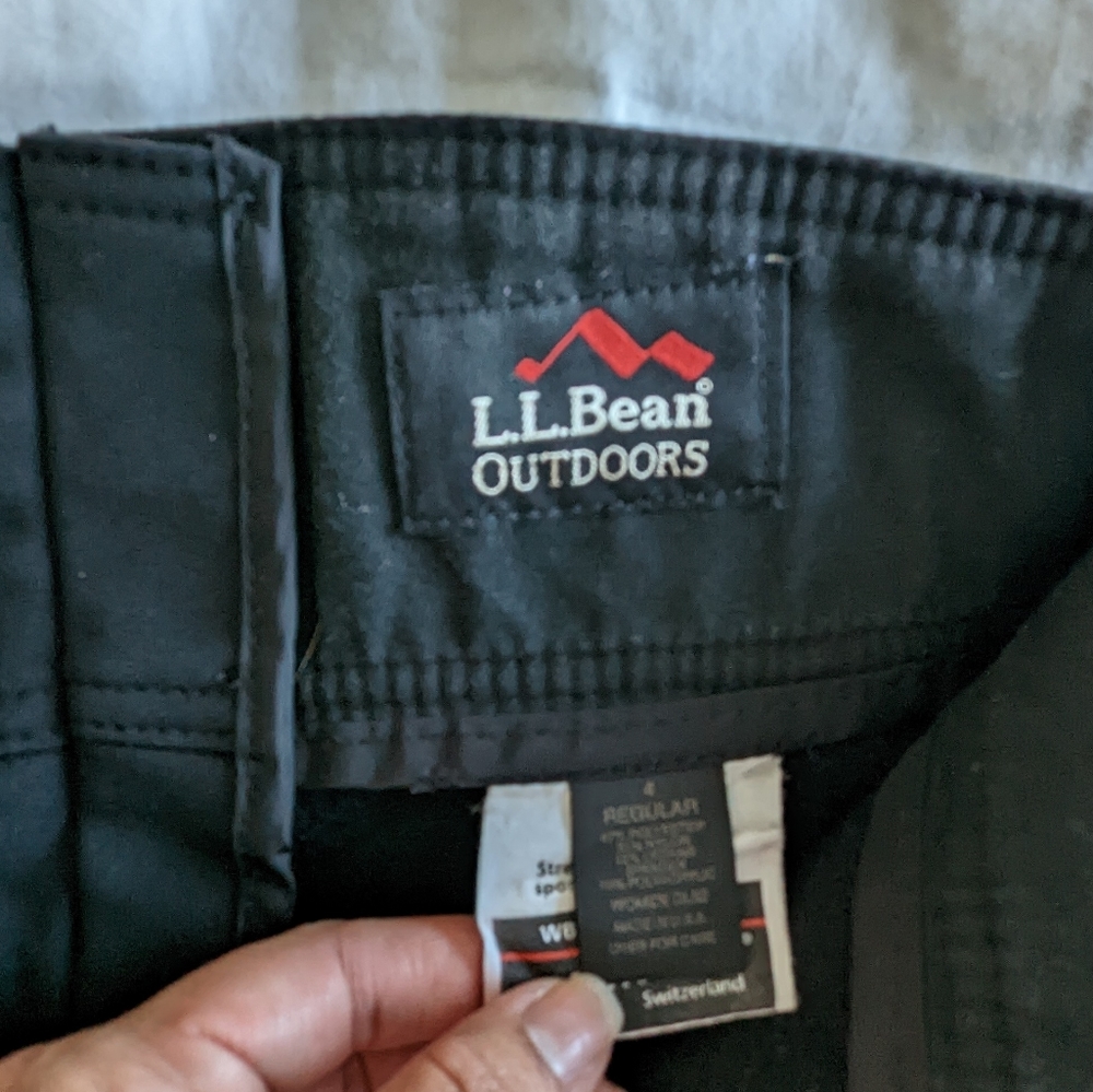 Vintage LL Bean Schoeller Snow Ski Pants Black Size 4 - Picture 10 of 11